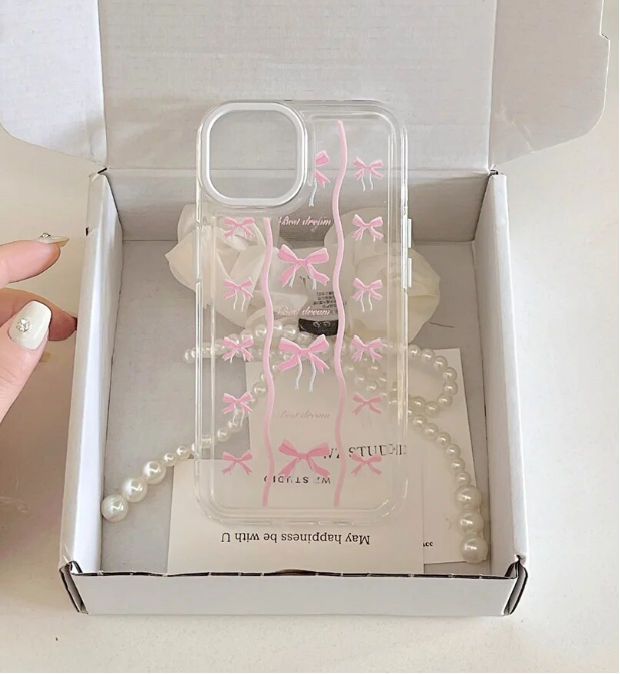 Pink Clear Bow iPhone Case CHIIBUY