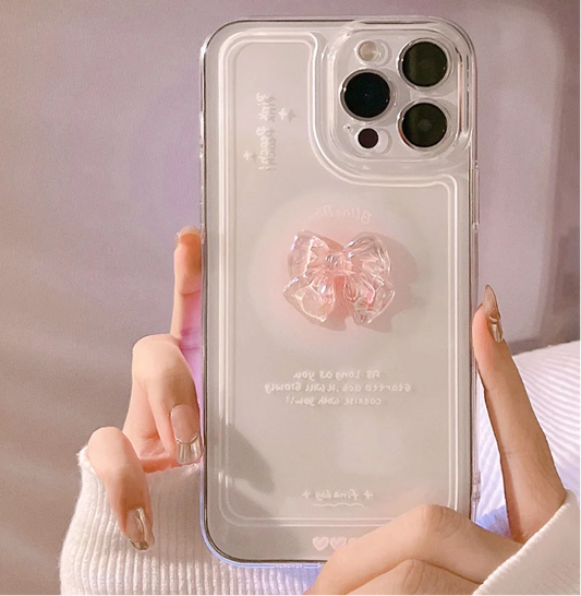 3D iPhone Clear Bow Case